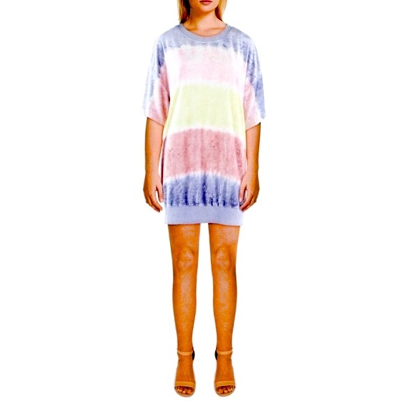 NEW [Anthropologie] Maronie Oversized Velour High-Low Shirt Dress Womens Sz M - Picture 2 of 7